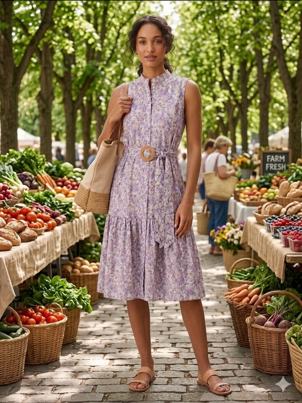 The Shirt Midi Floral Sleeveless Cotton Dress size XS